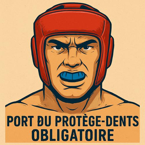 boxeur équipé d'un protège dent