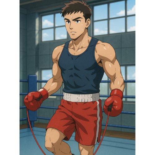boxeur qui saute à la corde