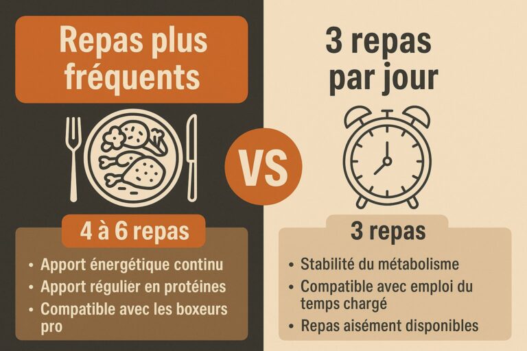 fréquence de repas chez le boxeur 4 vs 6